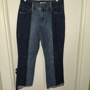 CAbi Blue Ankle Cropped Jeans. Size 10